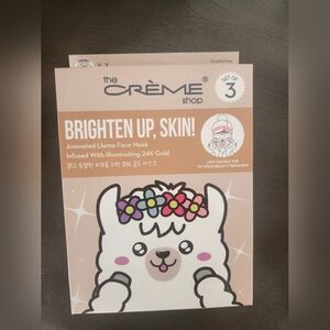 The Crème Shop Brighten Up Skin Llama Face Mask - Gold